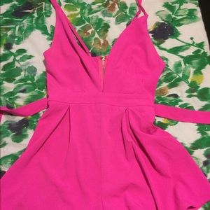 Hot pink romper